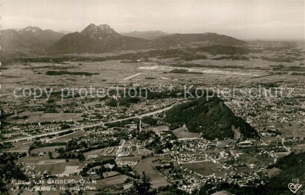 Salzburg Oesterreich Blick vom Gaisberg mit Hohenstauffen