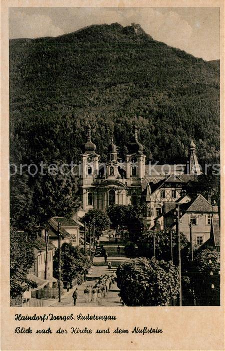 Haindorf Tschechien Kirche und Nussstein