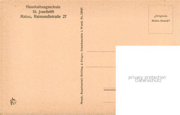 Mainz Rhein Haushaltungsschule St Josefstift Hauptg – Bild 2