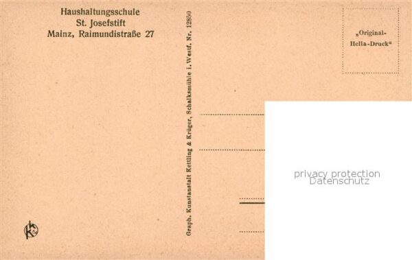 Mainz Rhein Haushaltungsschule St Josefstift In der – Bild 2