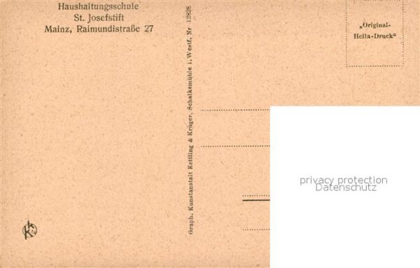 Mainz Rhein Haushaltungsschule St Josefstift Empfan – Bild 2