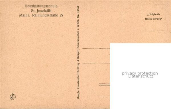 Mainz Rhein Haushaltungsschule St Josefstift Sonnta – Bild 2