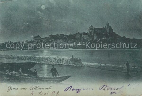 Altbreisach Rhein Panorama mit Münster
