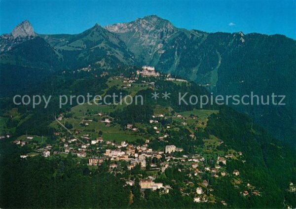 Glion Vue aerienne Caux Rochers de Naye et De
