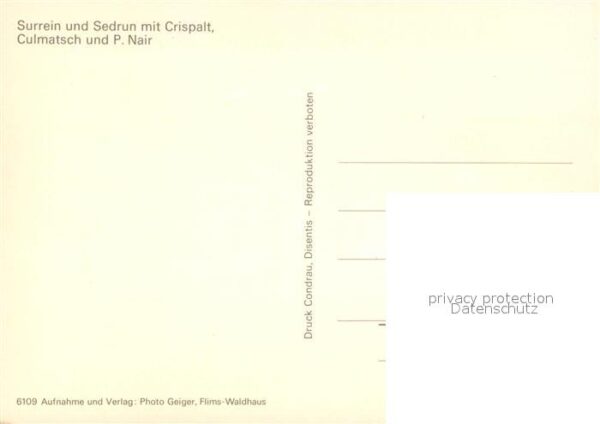 Surrein mit Sedrun Crispalt Culmatsch und Piz N – Bild 2
