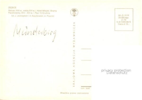 Ziebice Muensterberg Schlesien Ratusz Hotel Minjski Brama Paczkowska P – Bild 2