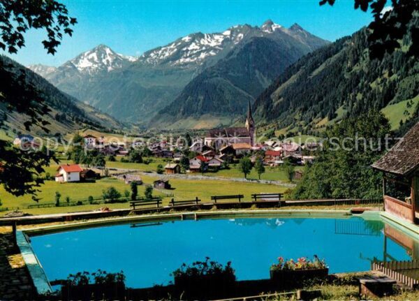 Rauris mit Sonnblickgruppe und Schwimmbad