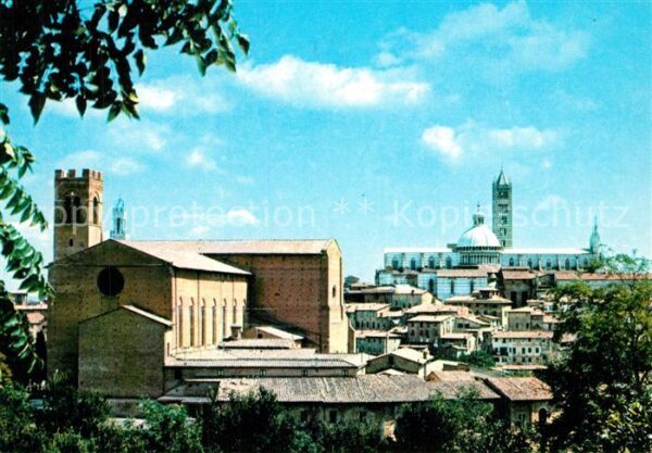 Siena Panorama con Baslica di San Domenico e