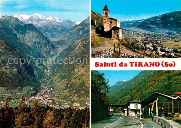 Tirano Panorama Kirche Strassenpartie