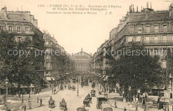 Paris Avenue de l'Opéra Place du Théâtre Fran