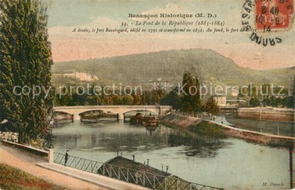 Besancon Doubs Pont de la République Fort Beauregard