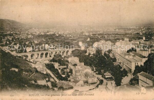Royat Puy de Dome Vue Generale prise sur Clermont Ferrand