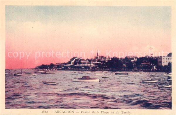 Arcachon Gironde Casino de la plage vu du bassin