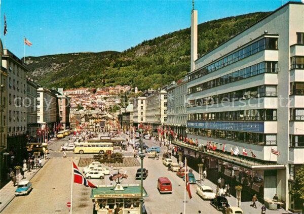 Bergen Norwegen Partie in der Innenstadt