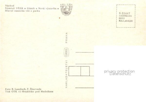 Nachod Tschechien Ansicht mit Schloss Park Marktplatz Woh – Bild 2