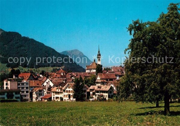 Schwyz Ansicht mit Kirche