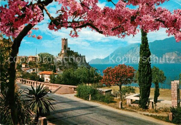 Malcesine Lago di Garda Blick zum Schloss Gardasee