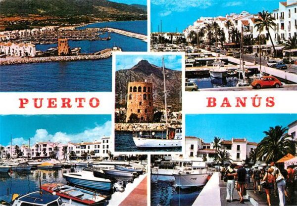 Puerto Banus Jachthafen Promenade Turm Fliegeraufnah