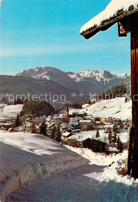 Russbach Pass Gschuett Winterpanorama Blick gegen Tennengebirg
