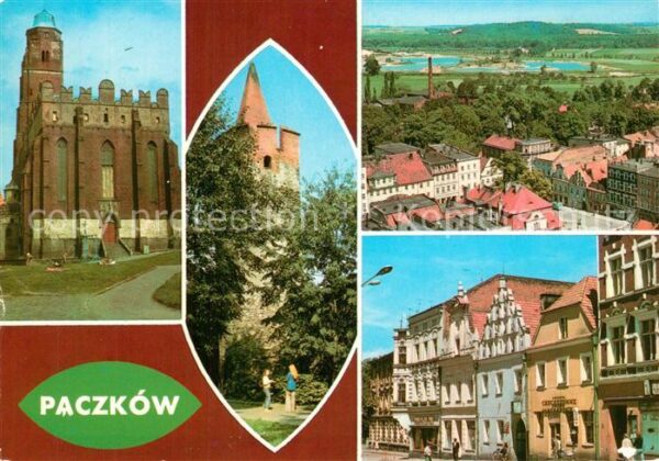 Paczkow Kirche Turm Altstadt Stadtpanorama