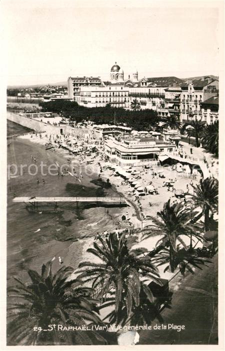 Saint-Raphael Var Vue Generale de la plage