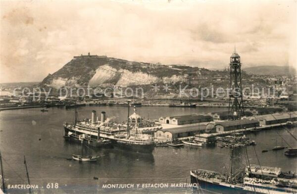 Barcelona Cataluna Montjuich Estación marítimo