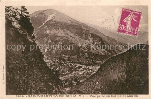 Saint-Martin-Vesubie Vue panoramique prise du Col Saint Mart