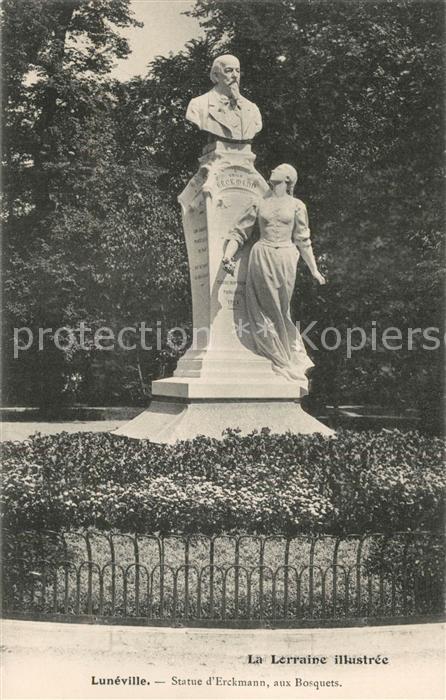 Luneville Statue d_Erckmann Monument