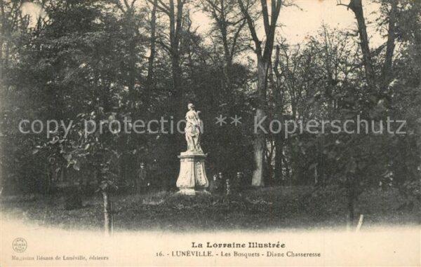 Luneville Les Bosquets Statue Diane Chasseresse