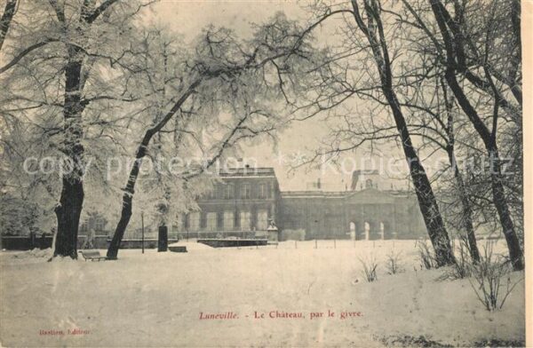 Luneville Chateau par le givre en hiver