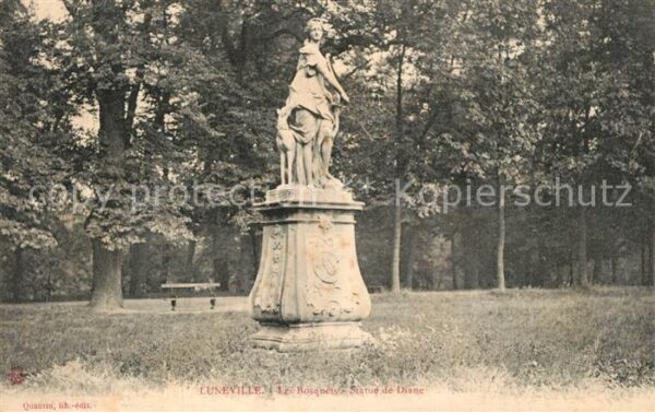 Luneville Les Bosquets Statue de Diane Monument