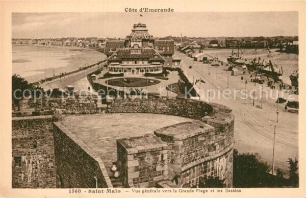 Saint-Malo 35 Vue Generale vers la grande plage et le