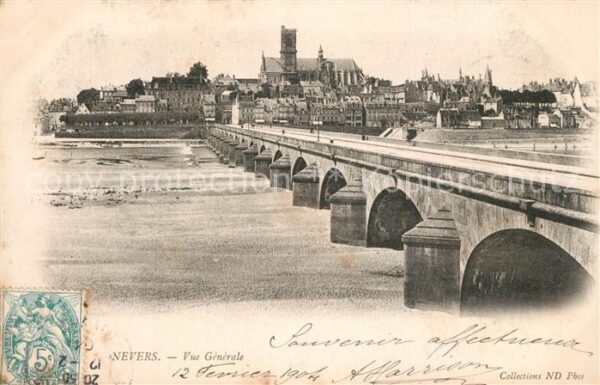 Nevers 58 Vue Generale Pont Eglise