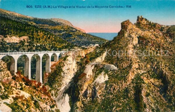 Eze 06 Village et Viaduc de la Moyenne Cornich