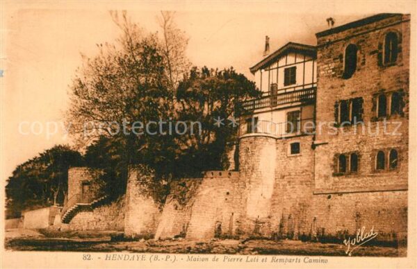 Hendaye Pyrenees Atlantiques Maison de Pierre Loti et Remparts Camin