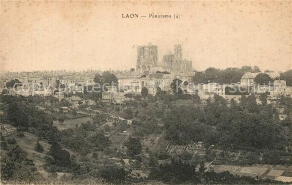 Laon Aisne Vue Generale et la Cathedrale