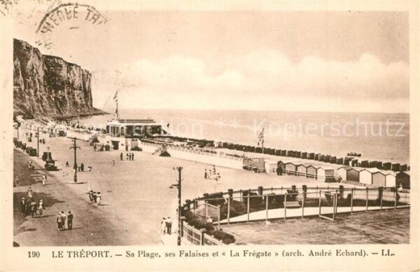 Le Treport La plage et ses falaises Restaurant La