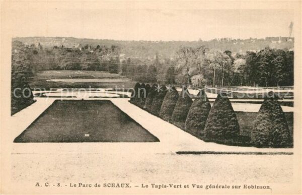 Sceaux Seine Le parc tapis vert vue Generale sur Rob
