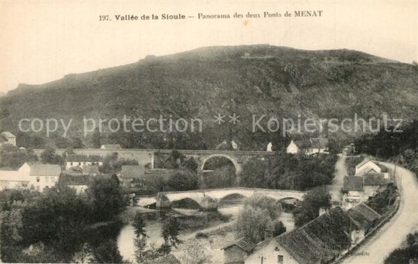 Menat Panorama des deux ponts Vallee de la Si