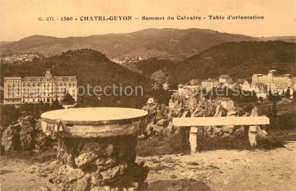 Chatel-Guyon Sommet du Calvaire table d_orientation