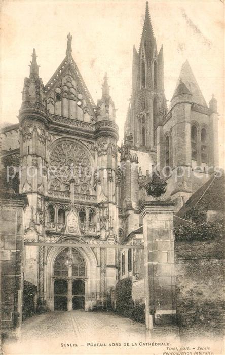 Senlis Oise Portail nord de la Cathedrale