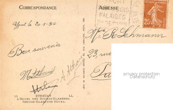Etretat Hôtel des Roches Blanches – Bild 2
