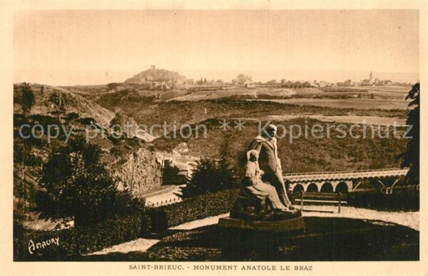 Saint-Brieuc Cotes-d Armor Monument Anatole le Braz Paysage