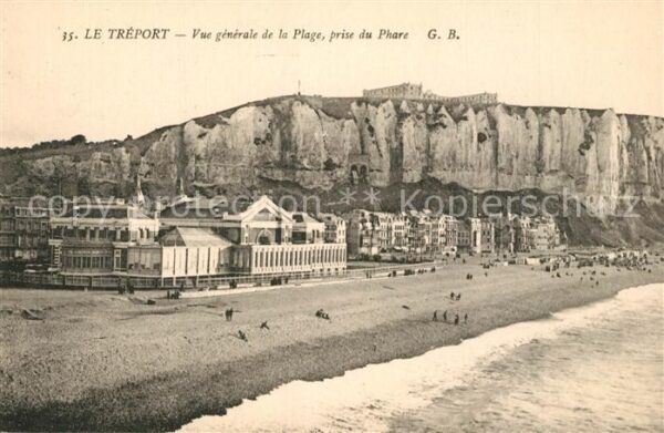 Le Treport Vue Generale de la plage prise du Phare