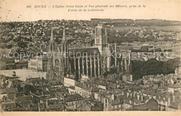 Rouen Eglise Saint Ouen vue sur Bihorel prise