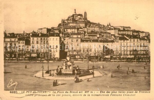 Le Puy-en-Velay Place du Breuil Monumentale Fontaine Cr