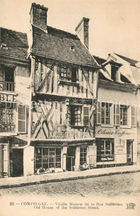 Compiegne Oise Vieille maison Rue Solférino