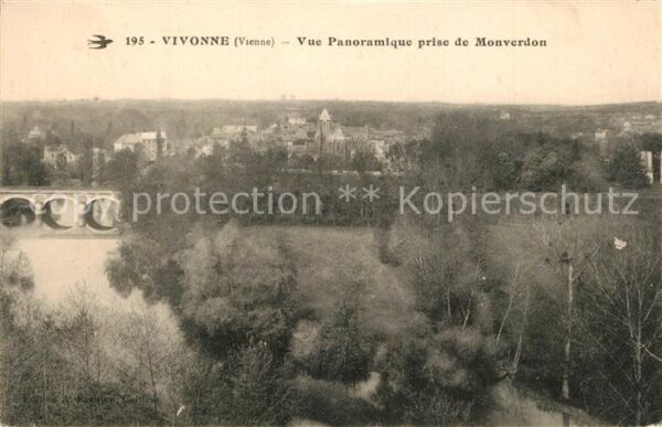 Vivonne Vue panoramique prise de Monverdon