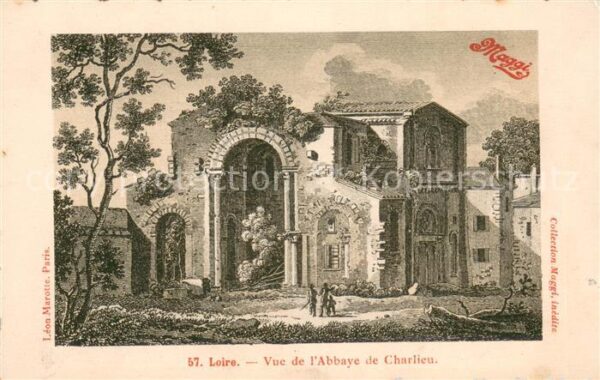 Loire Vue de l’Abbaye de Charlieu