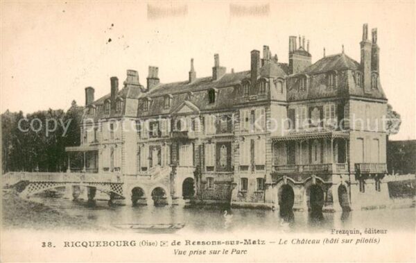 Ricquebourg de Reasons sur Metz Le Chateau Vue pris